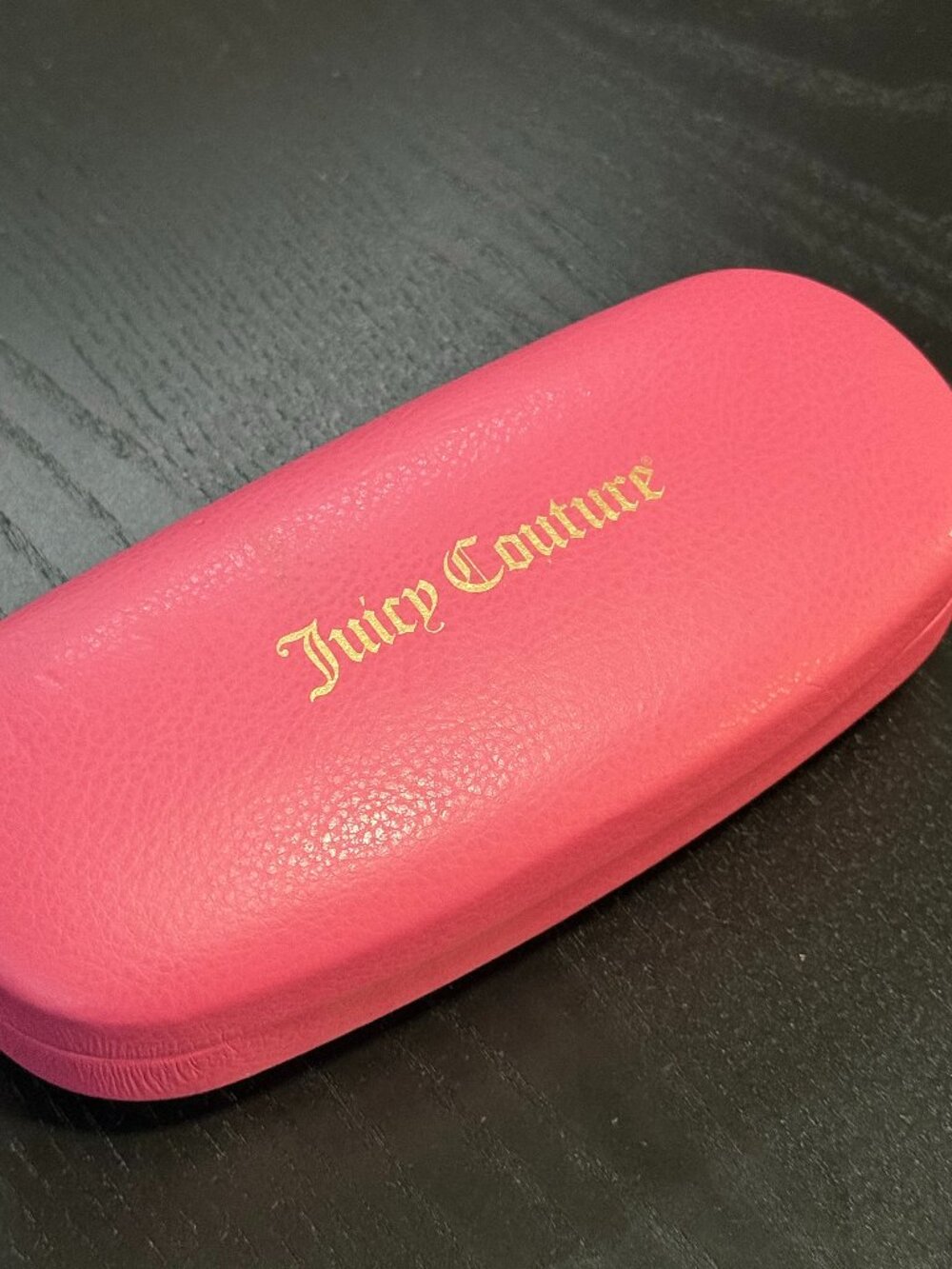 Vintage Y2K Juicy Couture Pink Leather Glasses Case Only